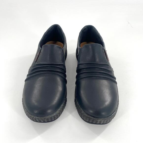Clarks Magnolia Faye Pull On Comfort Shoes Womens Sz 9.5M Black Leather Career - Picture 8 of 10
